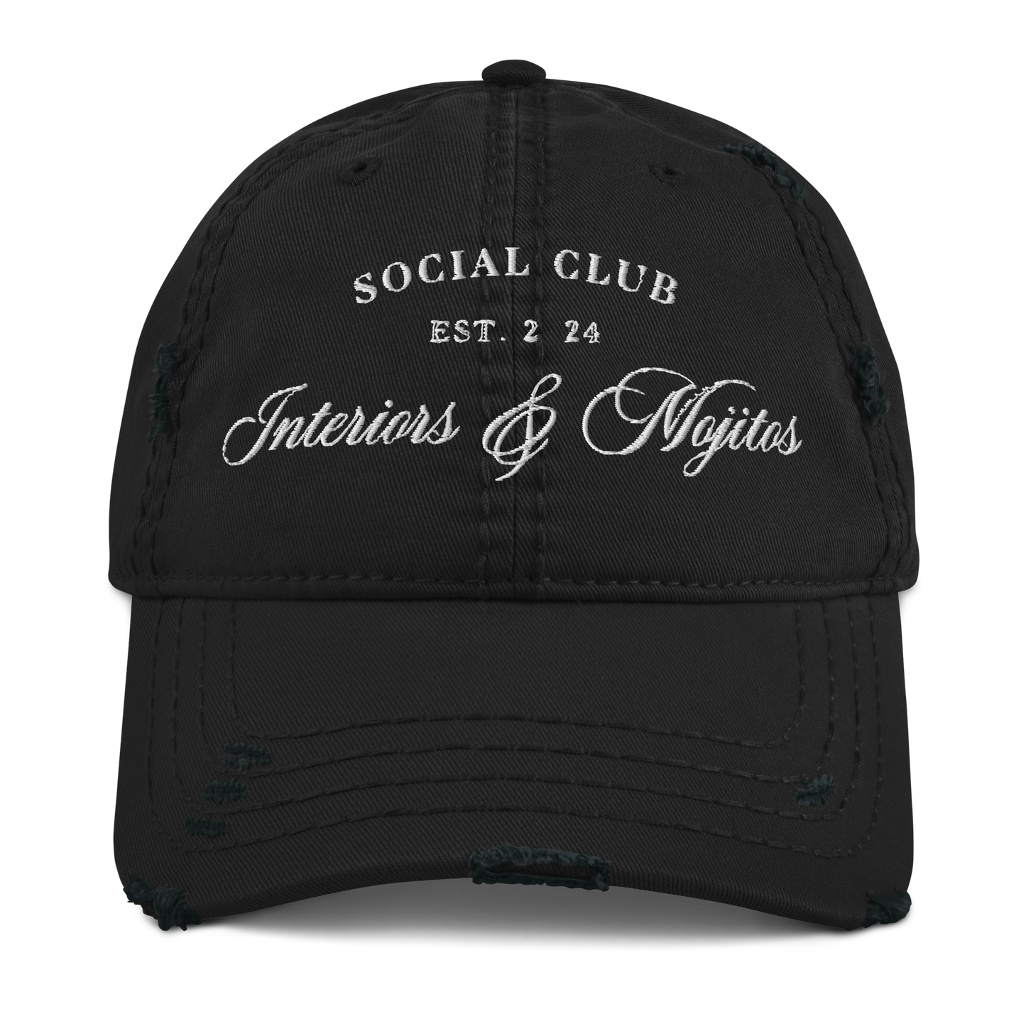 Interiors & Mojitos Social Club Distressed Hat