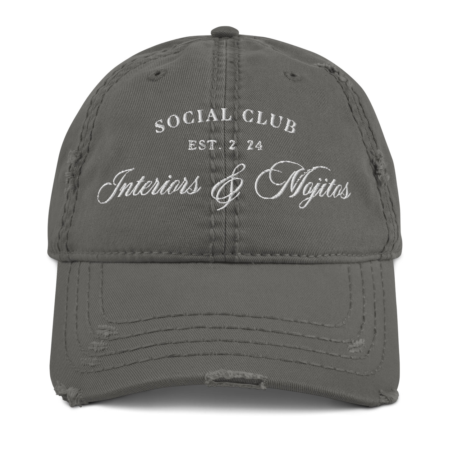 Interiors & Mojitos Social Club Distressed Hat