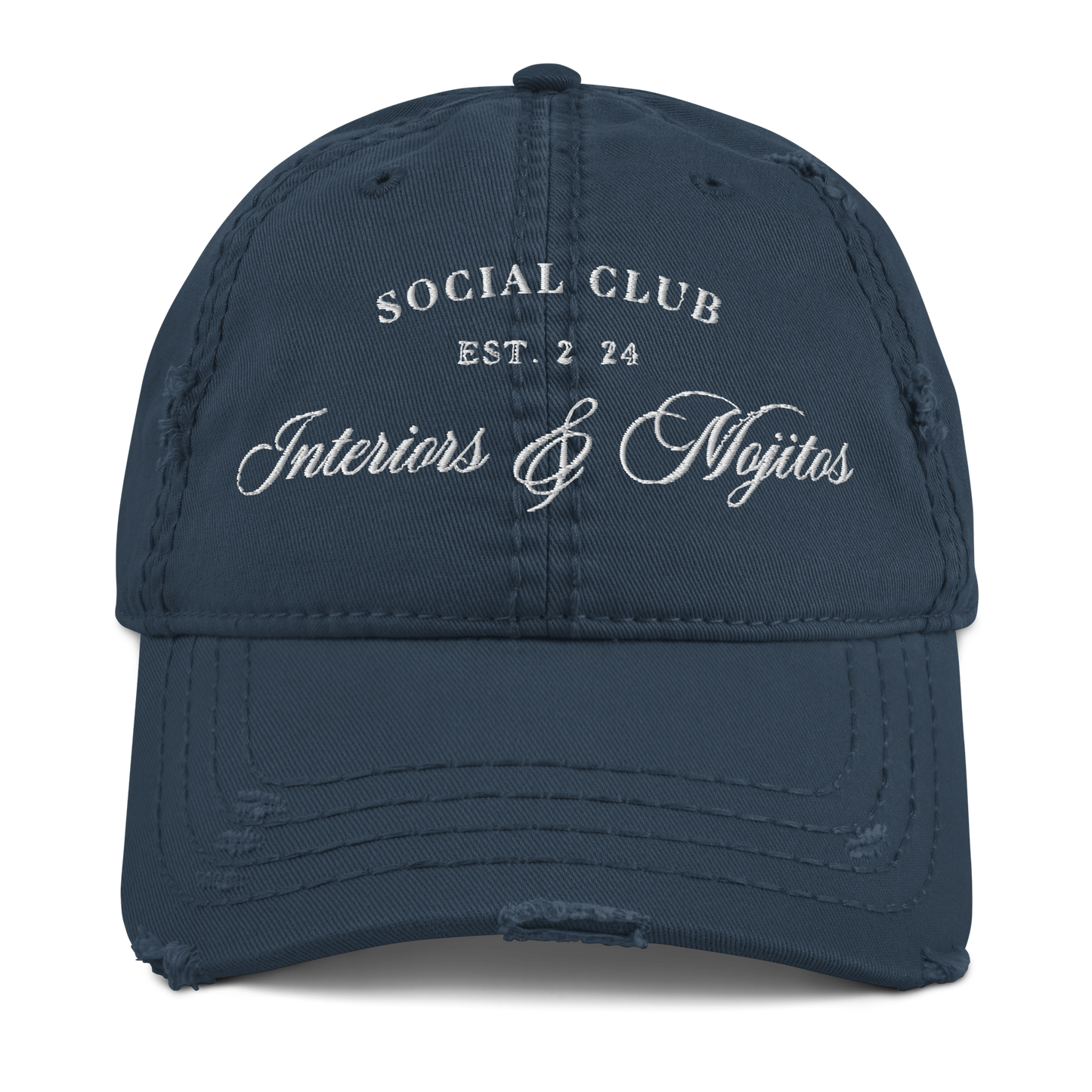 Interiors & Mojitos Social Club Distressed Hat